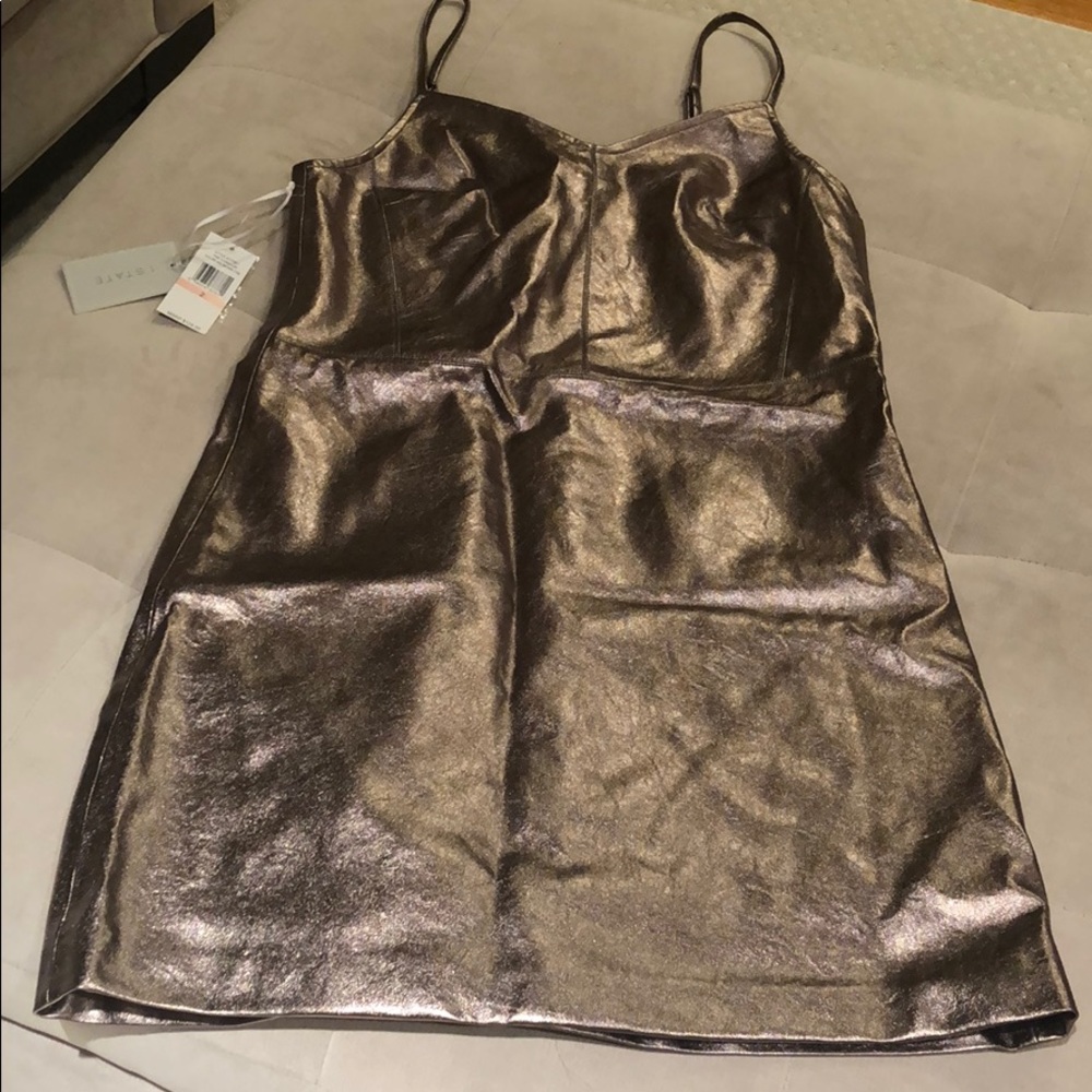 1 State Silver Foil Brand New Women’s Dress